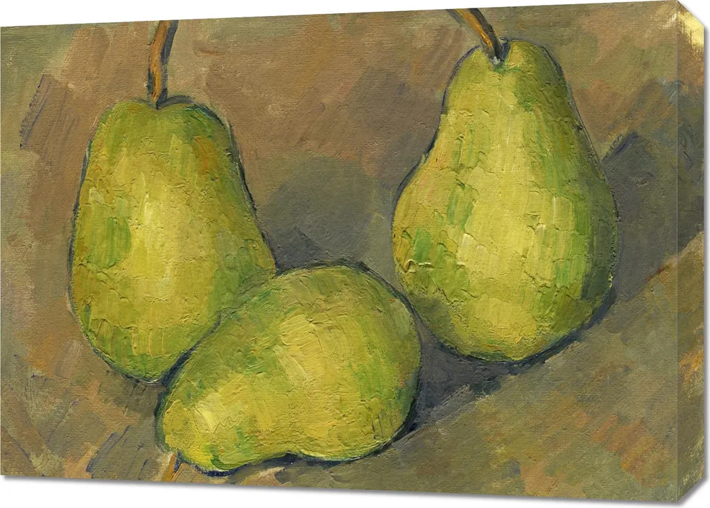 Tableau Trois poires de Paul Cézanne 70x50 cm - Décoration Vintage Salon