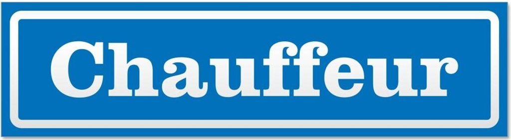 Kiwistar Chauffeur invertiert Magnetschild Schild magnetisch - 60cm Blau - Magnetfolie für Auto PKW Kfz