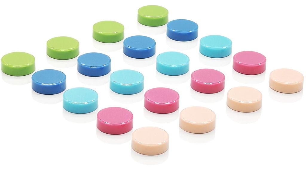 Magnete für Magnettafeln, 20 Stück, 5 Farben, Mini-Magnete, stark, kleine Kühlschrankmagnete, bunte Whiteboard-Magnete, runde Magnete für Tafel...