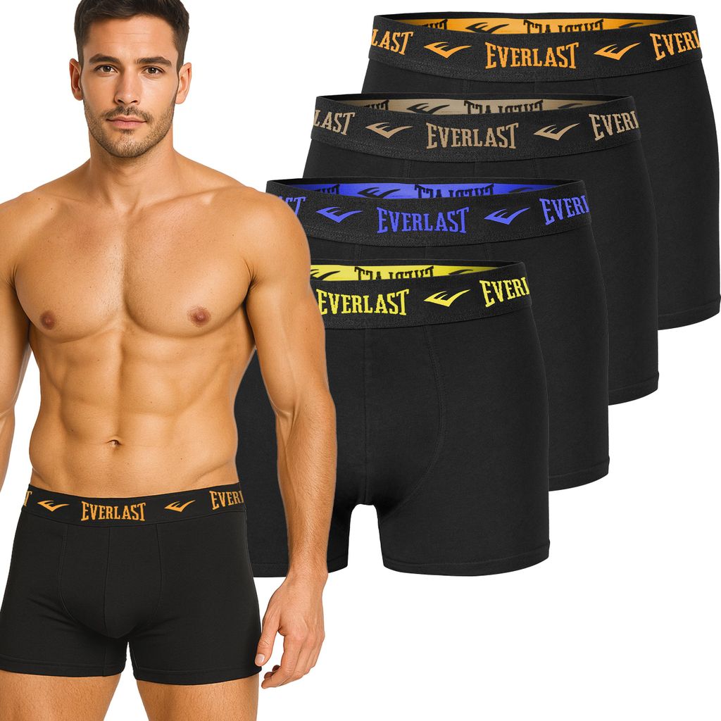 Everlast Boxershorts für Herren 4er Pack, Unterhosen für Männer, XXL