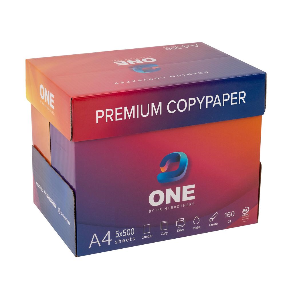 ONE Druckerpapier & Kopierpapier DIN A4 weiß - 2.500 Blatt Produktbild 
