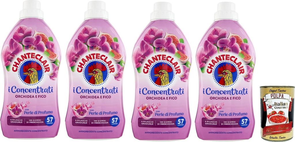 Chante Clair, i Concentrati Ammorbidente Orchidea e Fico, Weichspüler mit Orchidee und Fig 4x 1140ml lang anhaltender Duft 57 Wäschen Waschmittel...