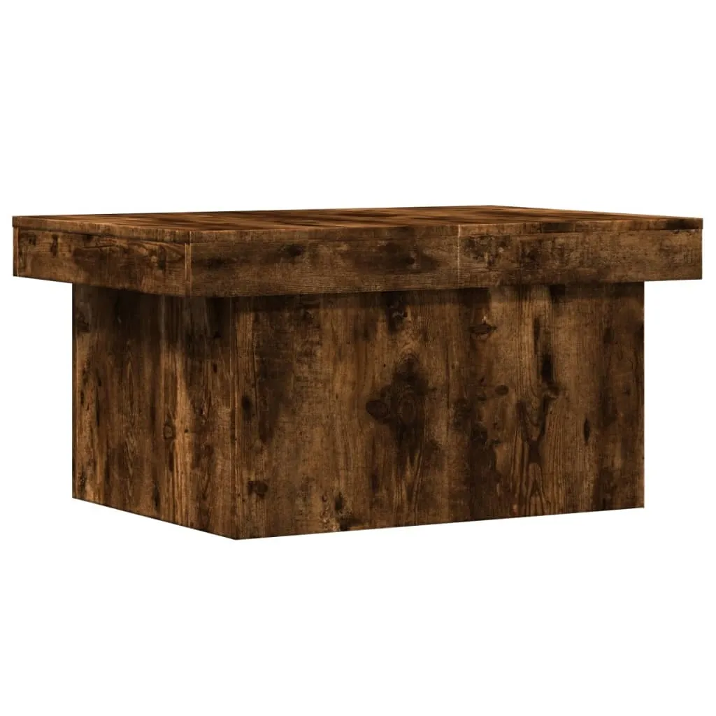 Tavolino da Salotto Rovere Fumo 80x55x40 cm Legno Multistrato SYFAX™