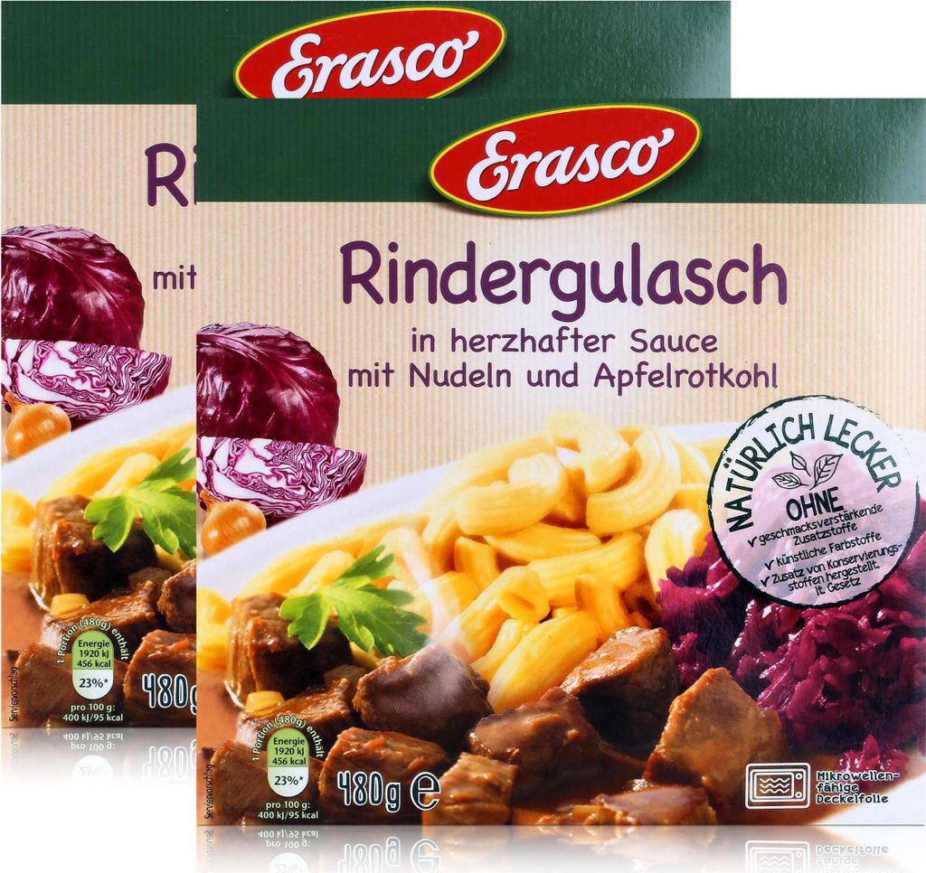 Erasco Rindergulasch 480g Fertigessen (2er Pack) Produktbild 