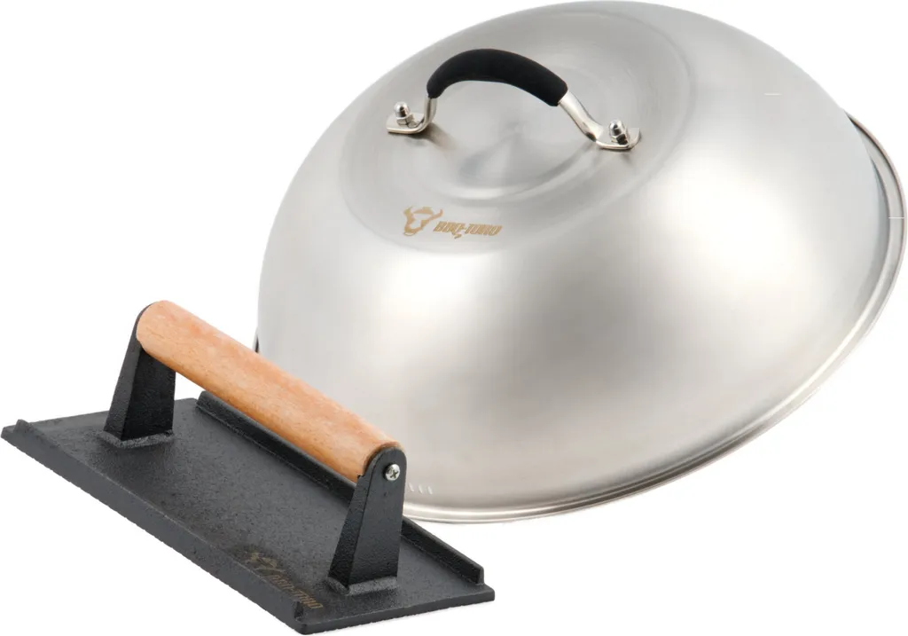 Kit Cloche à burgers et presse en fonte pour réussir vos grillades d'été