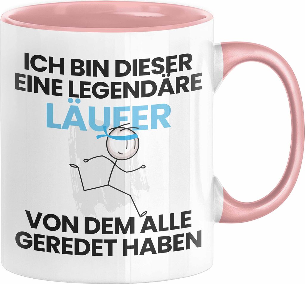 Läufer Geschenk Tasse Lustige Geschenkidee Geburtstag für Läufer Ich Bin Dieser Legendäre Läufer Von Dem Alle Geredet Haben Kaffee-Becher (Rosa)