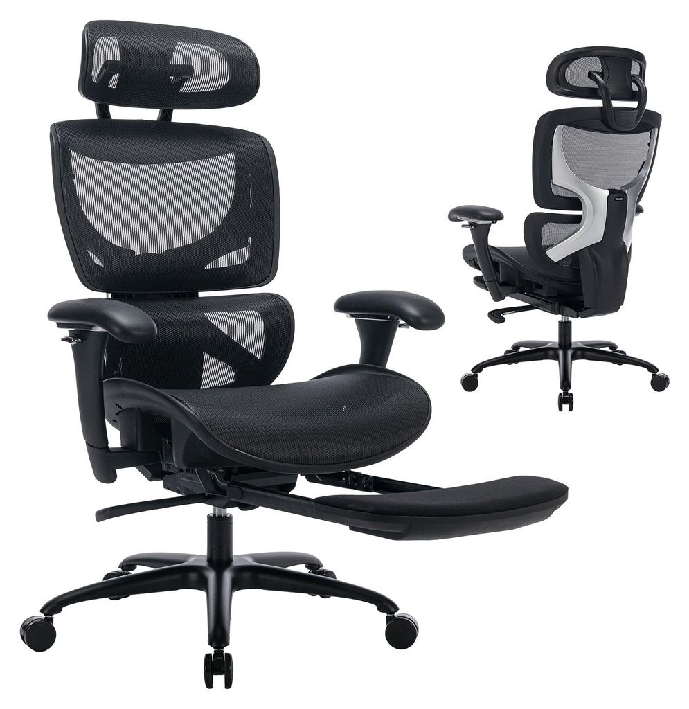 COLAMY Bürostuhl – Ergonomischer Stuhl mit Fußstütze, hoher Produktbild 