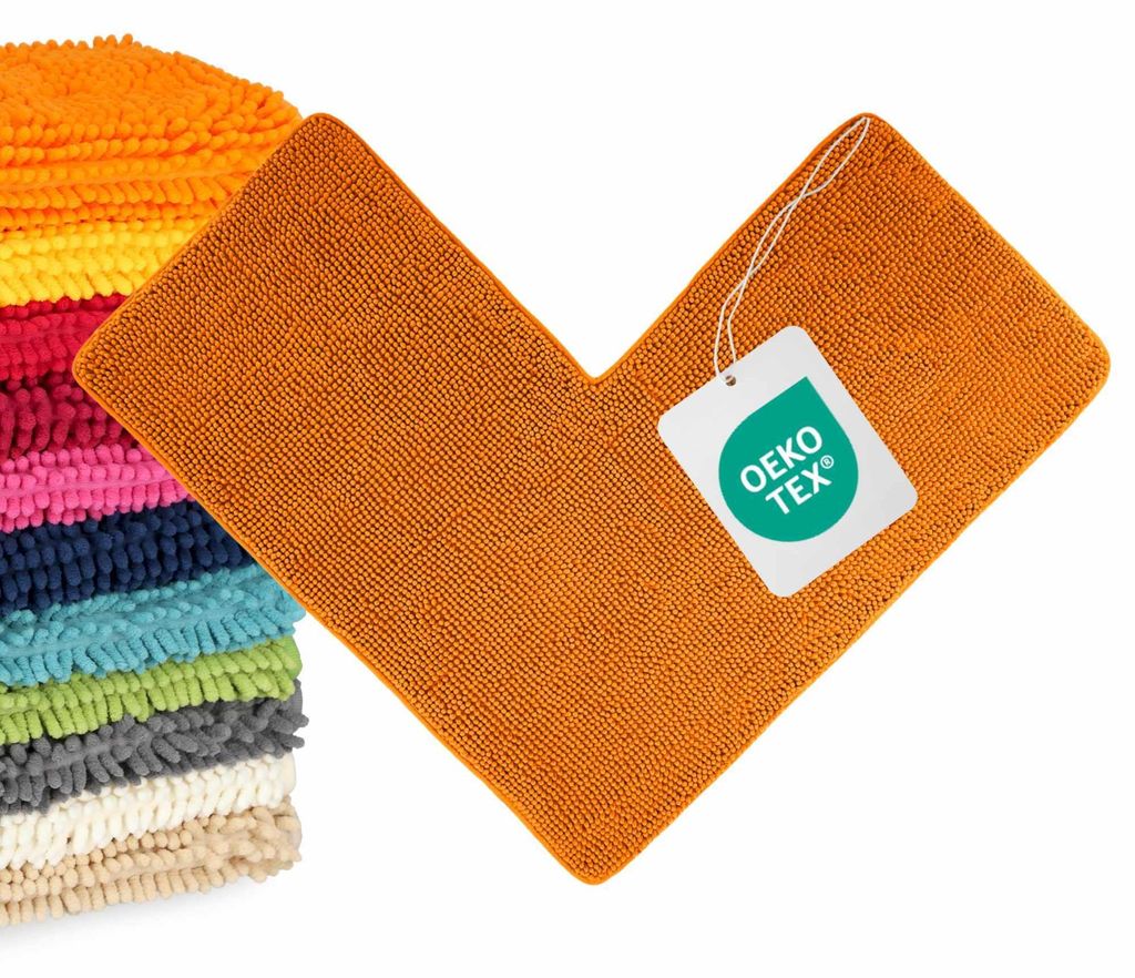 WohnDirect rohová koupelnová předložka PARIS Orange 100 x Obrázek produktu 