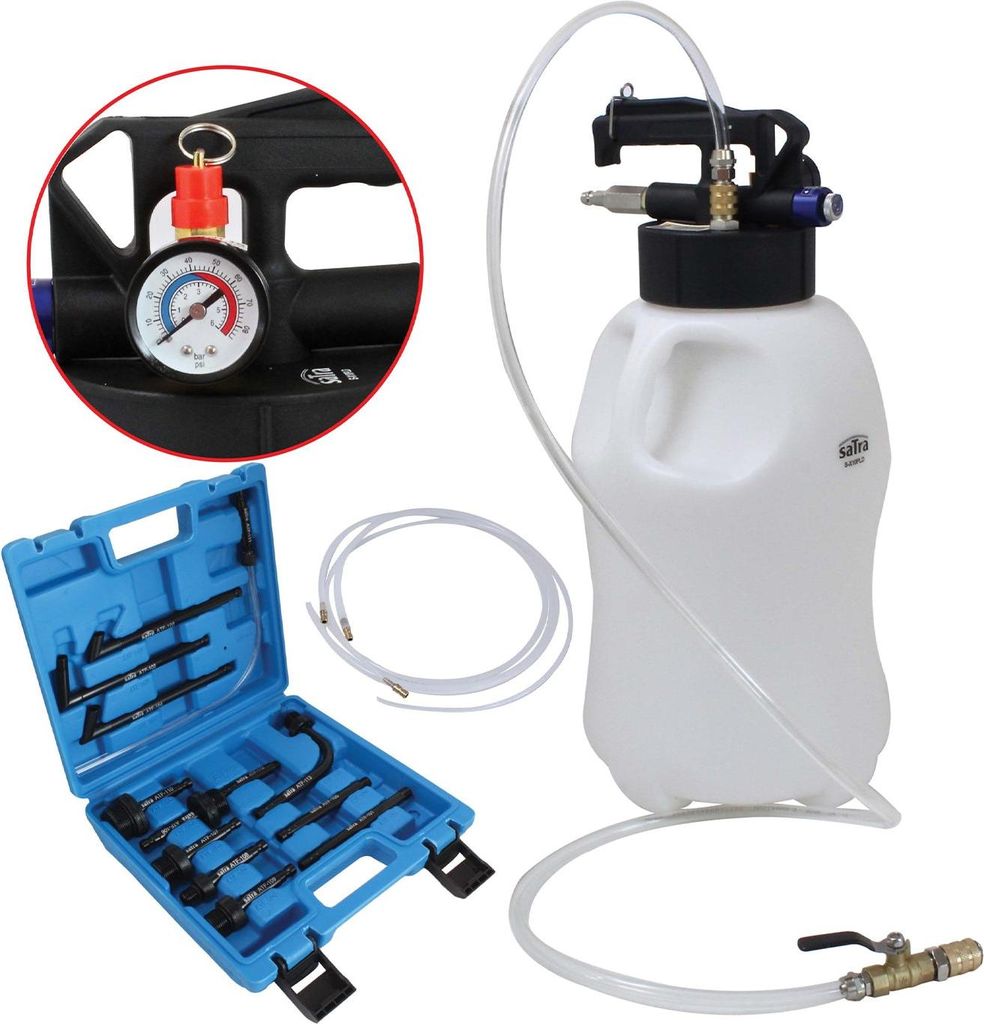 SATRA | Getriebeölpumpe, 10L Kapazität, 15 Adapter, Produktbild 