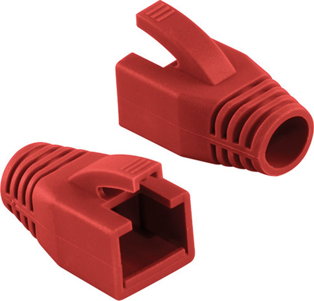 LogiLink RJ45 Stecker Knickschutztülle rot 8,0 mm (50 Stück)