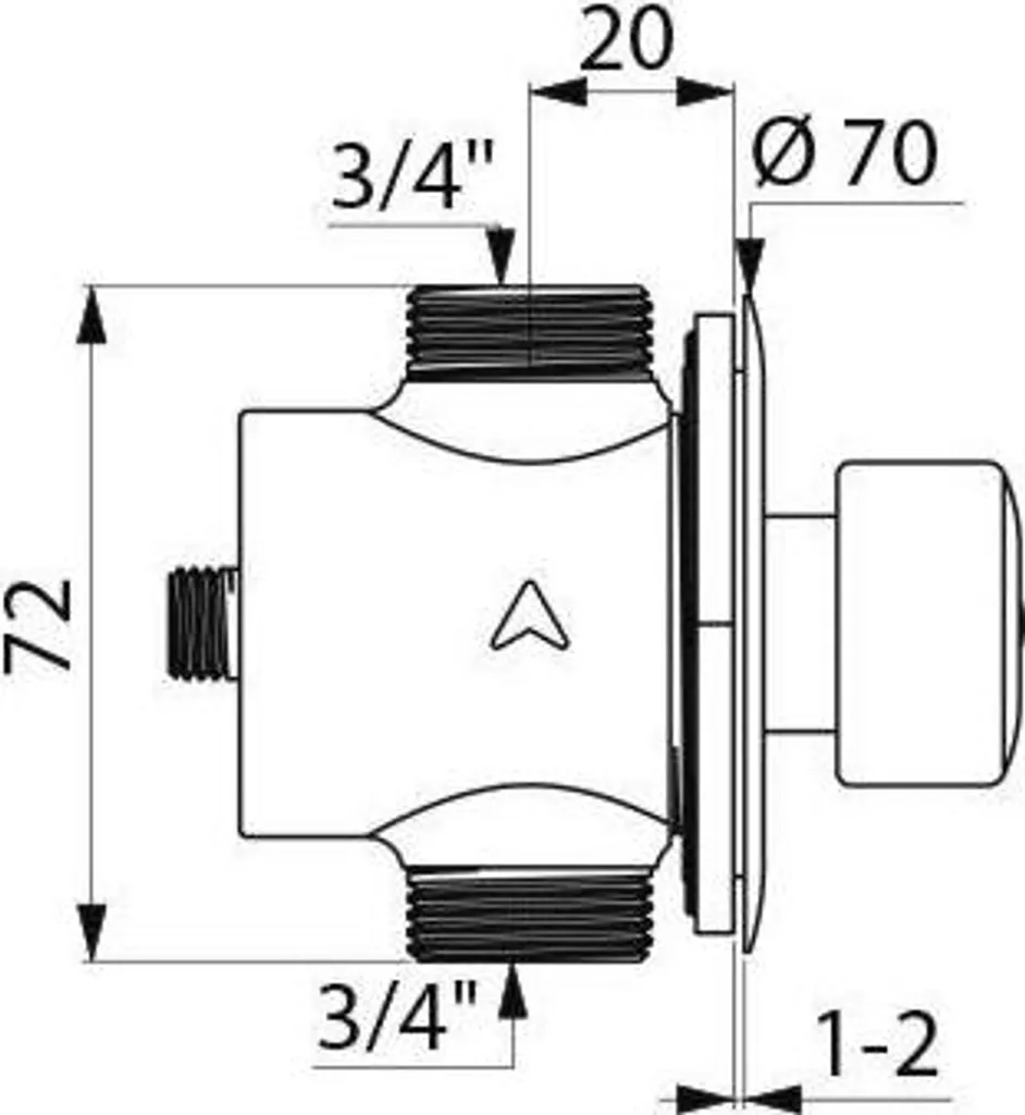 Valvola Temporizzata Delabie 749001 TEMPOSTOP G3/4B con Rosone