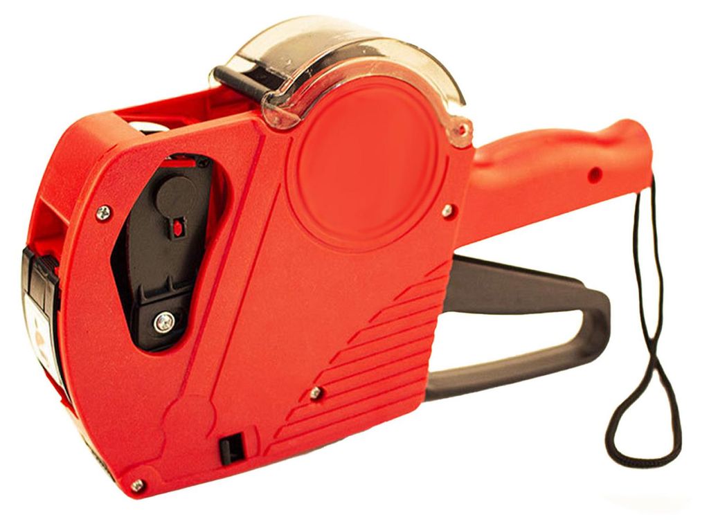 8-stelliger manueller Preisschild-Etikettierer mit Abdeckung, robust, praktisch, bequem, Handgefühlsmaschine, rot, chinesisch