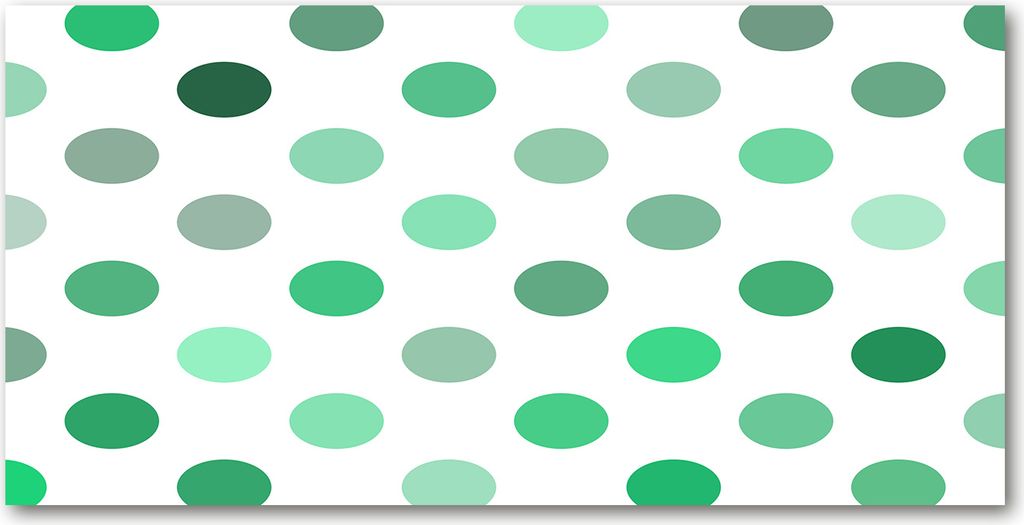 Tulup Glas-Bild - 100x50 -Wandkunst - Wandbild hinter gehärtetem Sicherheitsglas - Sonstige - Grüne Punkte - Grün