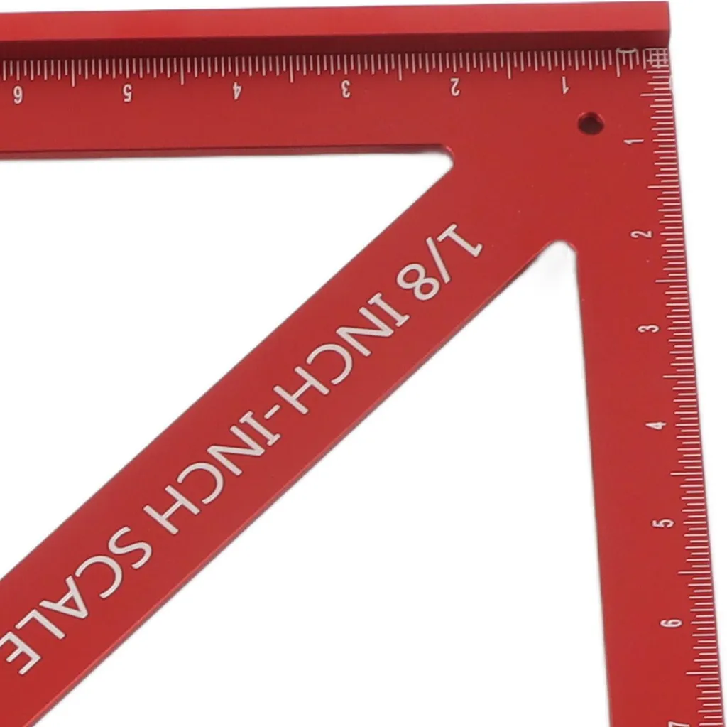 Règle triangulaire robuste en alu avec rapporteur d'angle pour le bois - 13