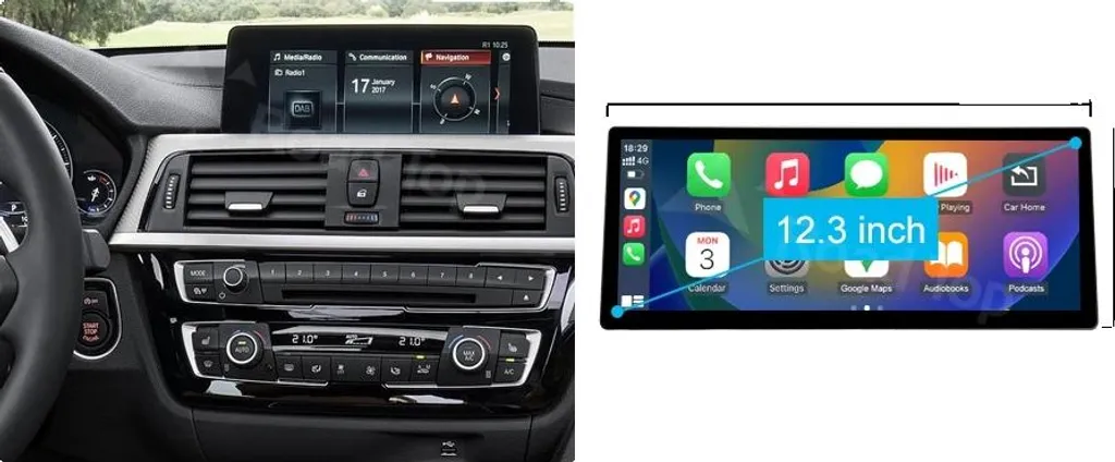 Système Multimédia Android Auto et CarPlay pour BMW F20 F30 F32 EVO LHD
