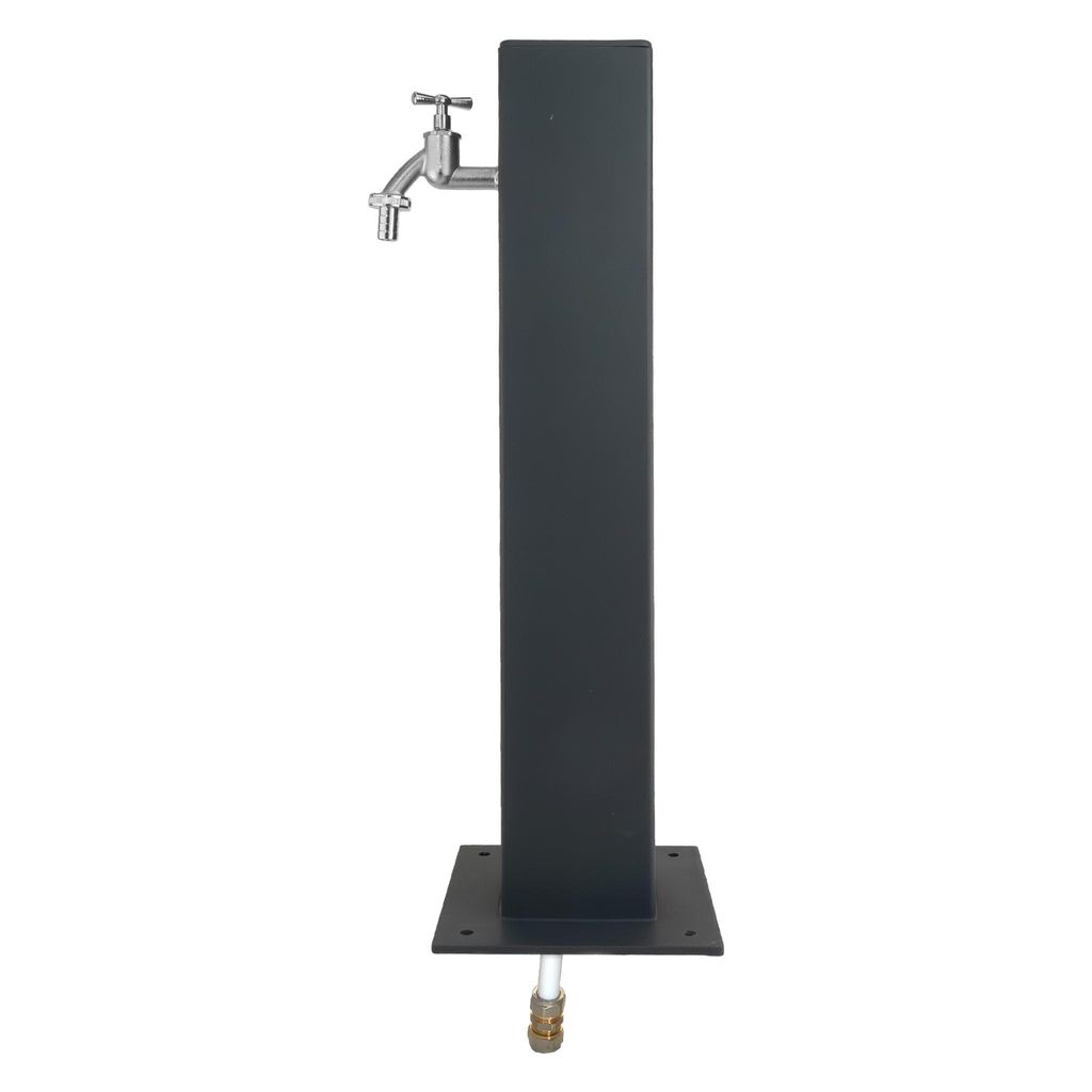 Wassersäule Gartenpfosten mit Wasserhahn dekorative Wasserzapfstelle anthrazit Wasserzapfsäule Doktorvolt