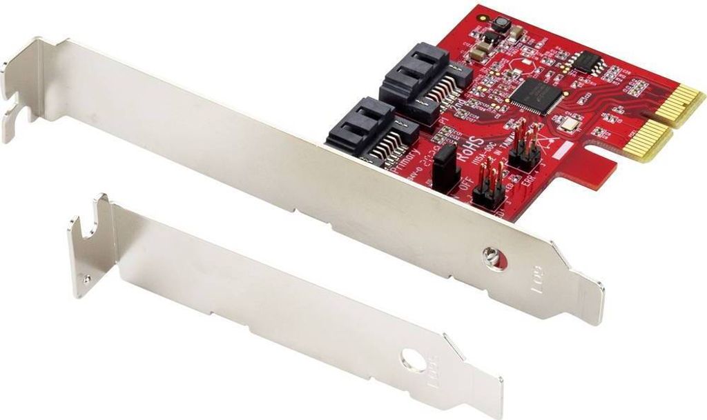 Renkforce RF-4679590 2 Port RAID Controller PCIe x4 Passend für (SSD): SATA SSD inkl. Low-Profile Slotblech