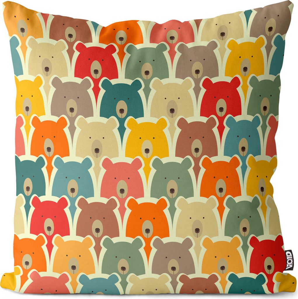 VOID Bunte Bären Tiere Kinder Kissenbezug Kissenhülle sofa couch wohnzimmer dekoration wasserfest Outdoor Kissen bezug deko