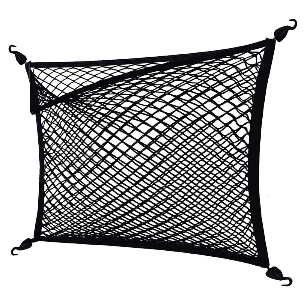 QWORK® Hochelastisches gepäcknetz für LKW, dehnbar von 120x120cm bis 210x210cm, gepäcknetz Auto mit Haken, ideal für leichte lasten QWORK® Hochelastisches gepäcknetz für LKW, dehnbar von 120x120cm bis 210x210cm, gepäcknetz Auto mit Haken, ideal für leichte lasten