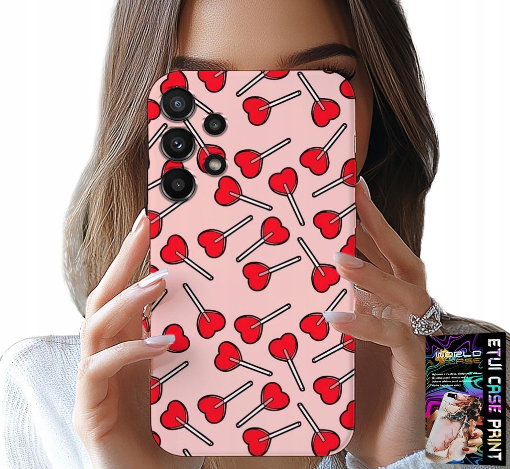 Hülle Für Samsung Galaxy A32 5G - Feminine, Modische Lollipop-Designs Im Herz-Etui