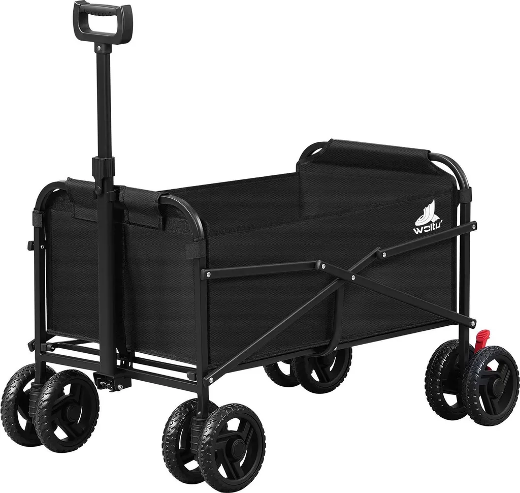 Chariot à main pliable anti-fatigue charge 80kg avec freins intégrés