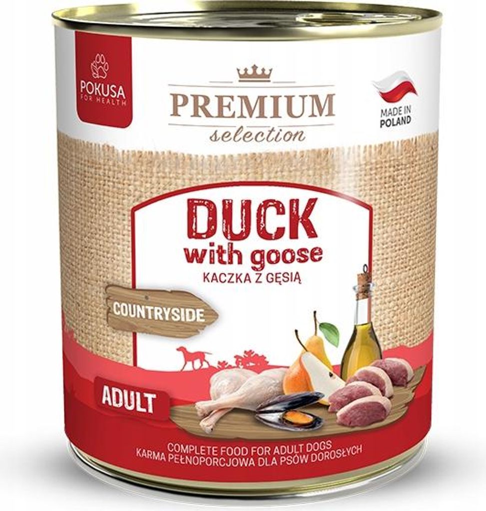 POKUSA - Ente und Gans - 800g - Nassfutter für Hunde