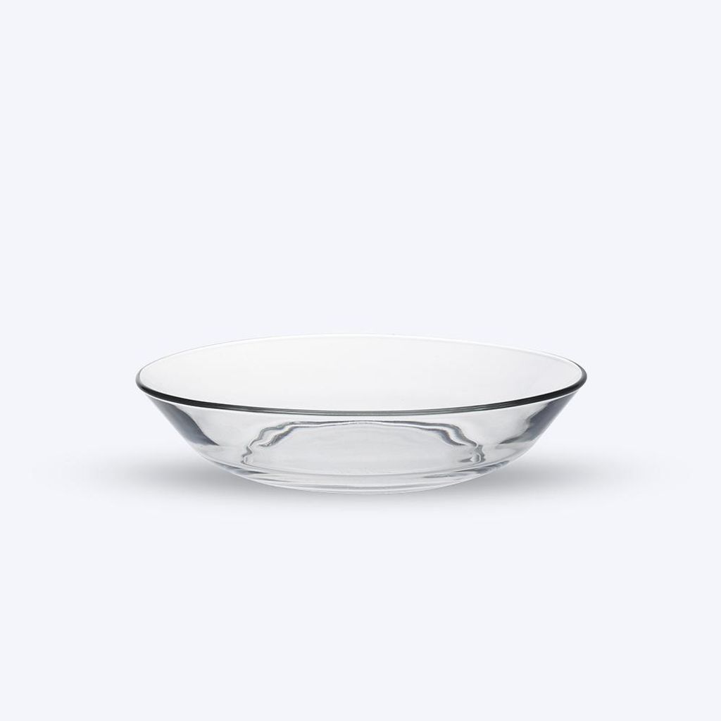 Lys - Assiette creuse en verre transparent x6 - 17,5cm Image du produit 