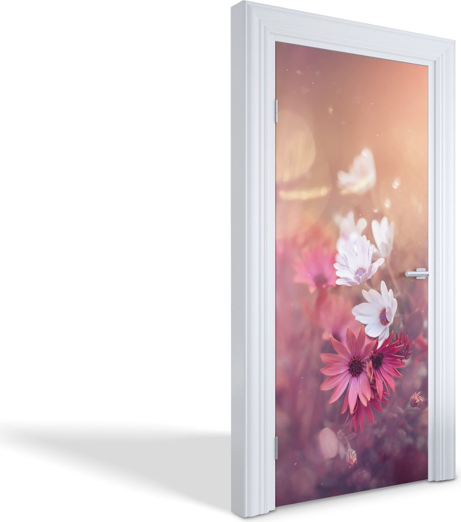 Innentür Folie Modern Selbstklebende Wandsticker Personalisiert - Blumengenuss - 95 x 205 cm