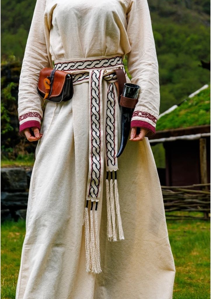 Wikinger Gürtel Natur aus Baumwolle, "Elina"