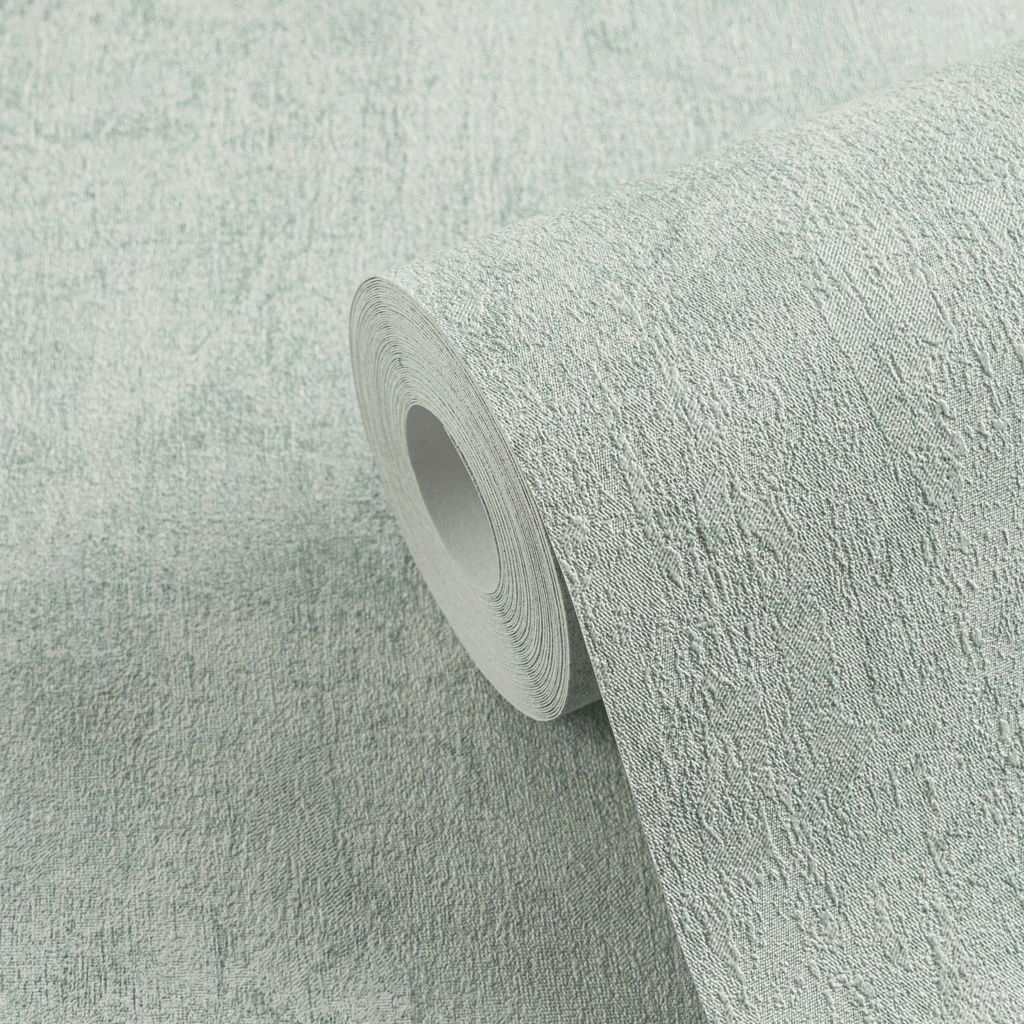 Vliestapete in Betonoptik Mintgrün - Schlichte Unitapete urban matt AS-Creation (KG-174721)