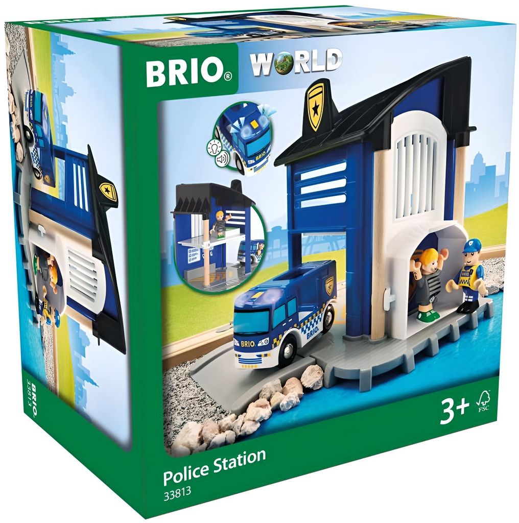 Mondo BRIO - 33813 Stazione di polizia con veicolo di Immagine del prodotto 
