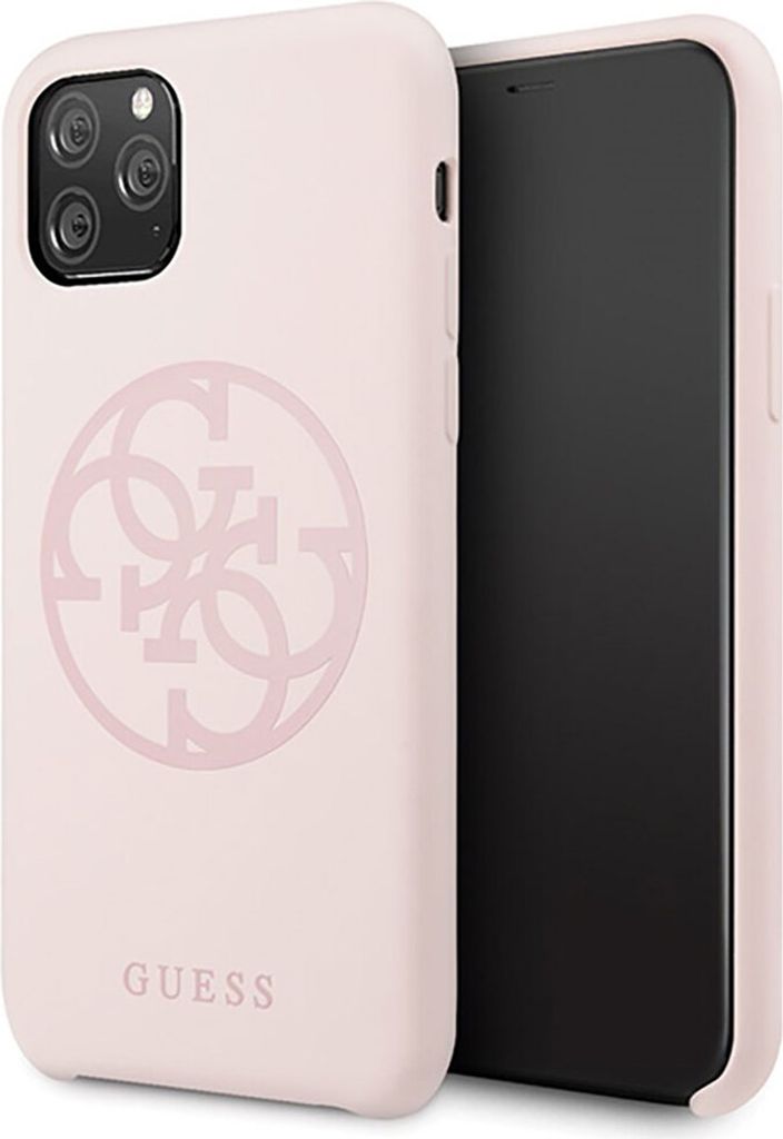Guess GUHCN58LS4GLP iPhone 11 Pro light pink/jasnorózowy hard case Silikon 4G Tone On Tone Schutzhülle