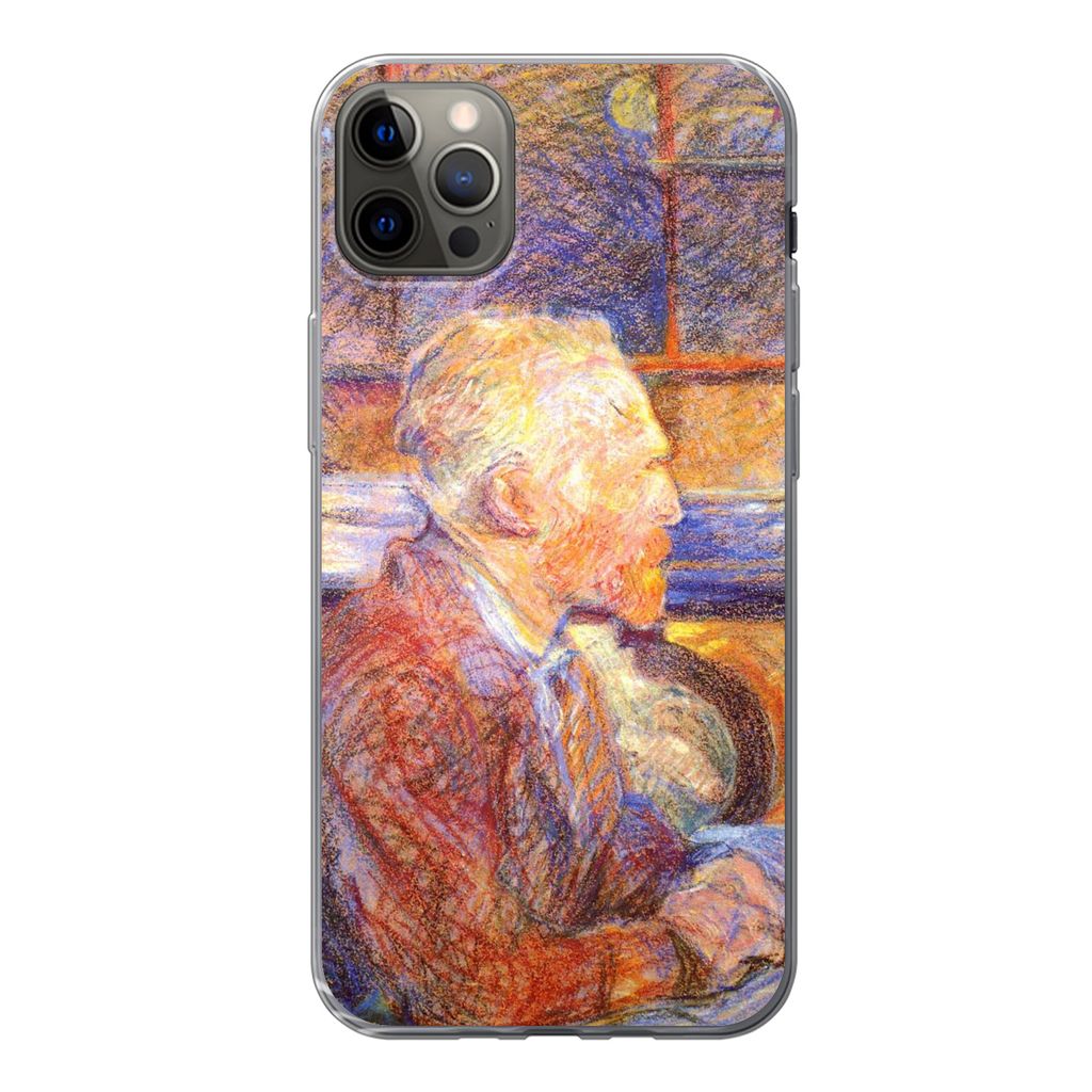 MuchoWow Handyhülle Schutzhülle Hülle für iPhone 12 Pro Max Porträt von Henri de Toulouse-Lautrec - Vincent van Gogh Silikon Softcase Handy ...