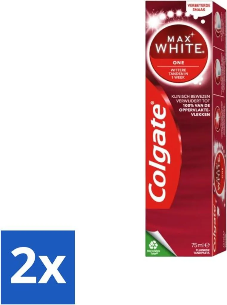 Colgate Max White One 2 Pezzi - Igiene Orale e Sbiancamento Professionale