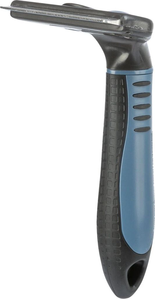 TRIXIE Carding-Striegel - dunkelgrau/blau - 8 × 14 cm Produktbild 