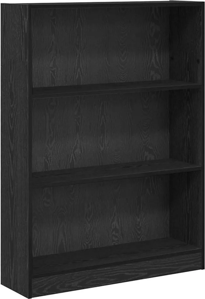 Libreria Salvaspazio SYFAX™ Rovere Nero 80x24 cm | Scaffale Slim