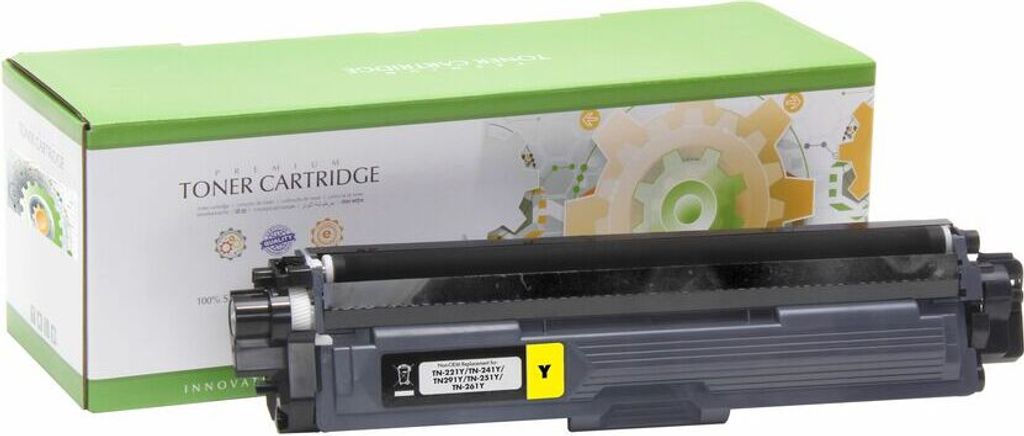 STATIC Toner cartridge compatible with Brother TN-221Y/TN-241Y yellow remanufactured 1.400 pages