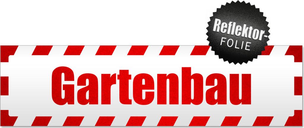 Gartenbau gestreift Magnetschild Schild magnetisch