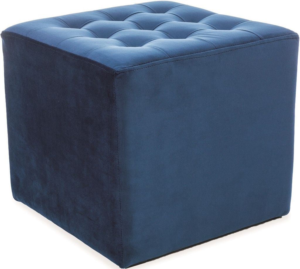 Polsterhocker ALFONS - blau