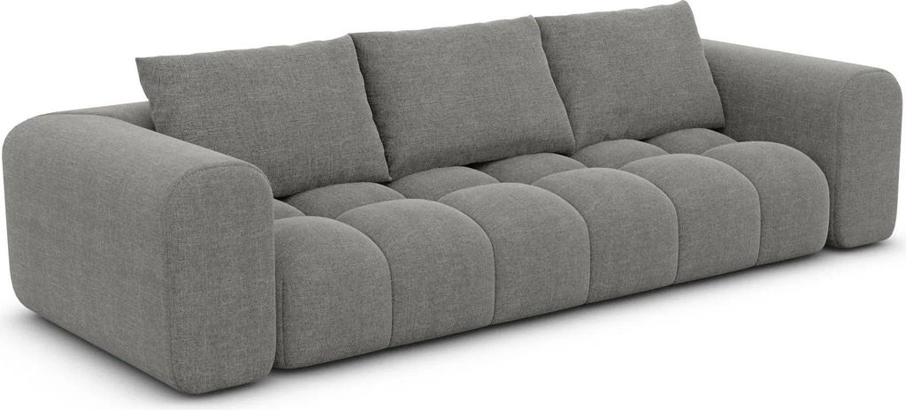 Strukturstoff 4-Sitzer Couch Lavera Grau