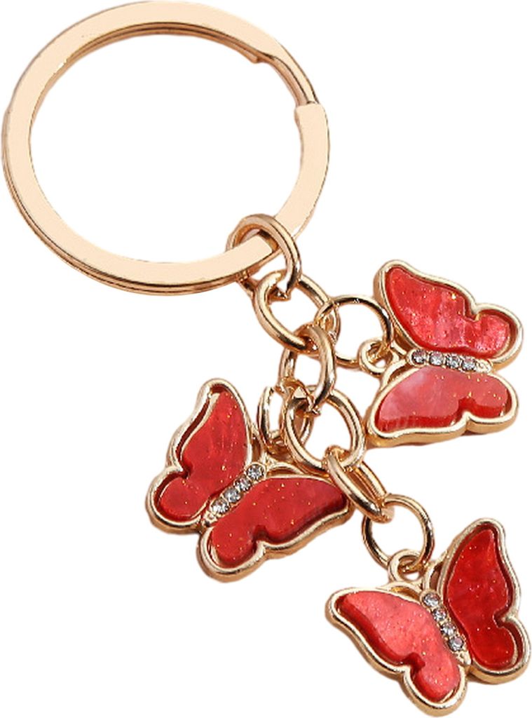 Schlüsselanhänger Schmetterling Charms Quaste Edelstahl Exquisite Umhängetasche Schultasche Dekoration Hängender Anhänger Glatt Autoschlüssel...