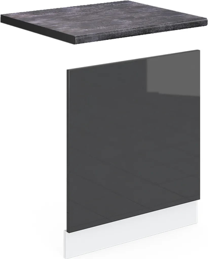 Vicco Pannello frontale R-Line, 60 cm , PT Antracite, Antracite lucido/Bianco