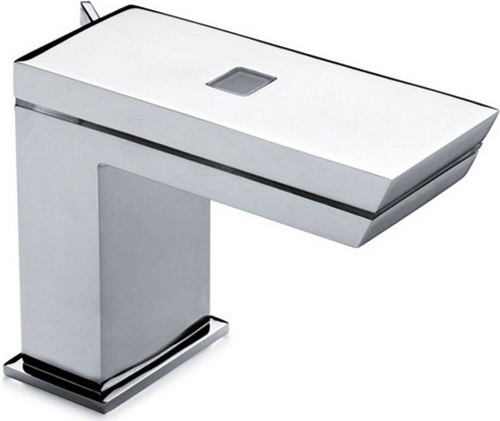 Demm Elektronisce Waschtischarmatur Razor Touch led und click-clack Ablaufgarnitur chrom Batterie Version 6012, 34244.003.C