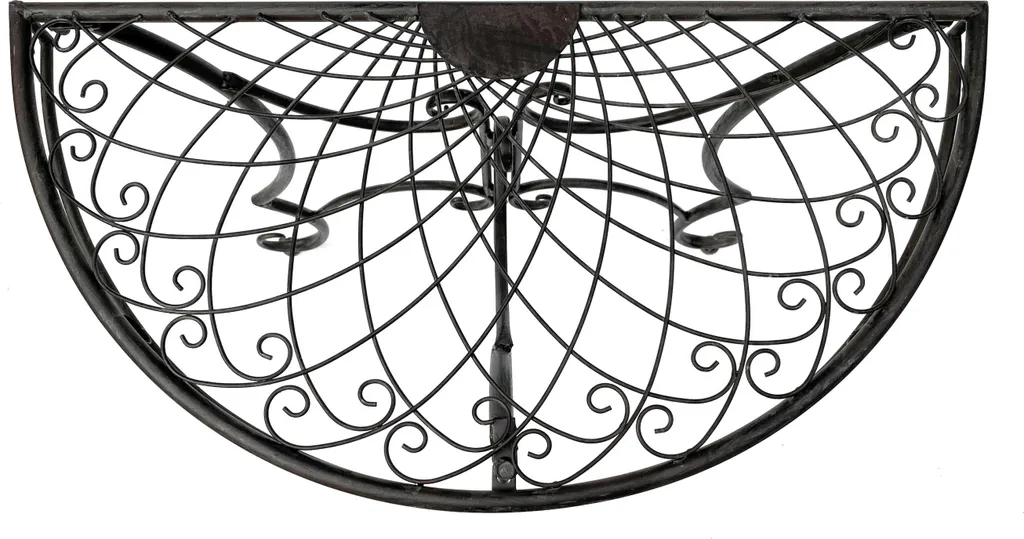 Console murale en métal 80 cm - Table d'appoint demi-lune de jardin