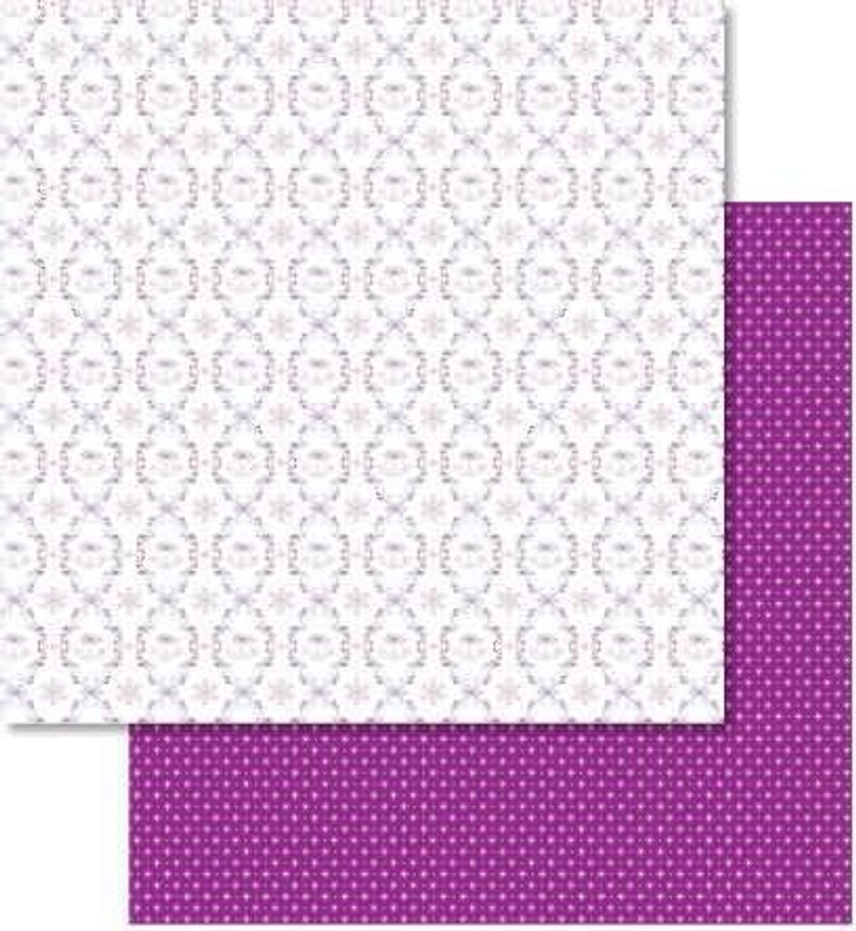 Scrapbook Paper Classic Christmas flieder/brombeer 12x12 Zoll VE=5 Blatt Motiv 1
