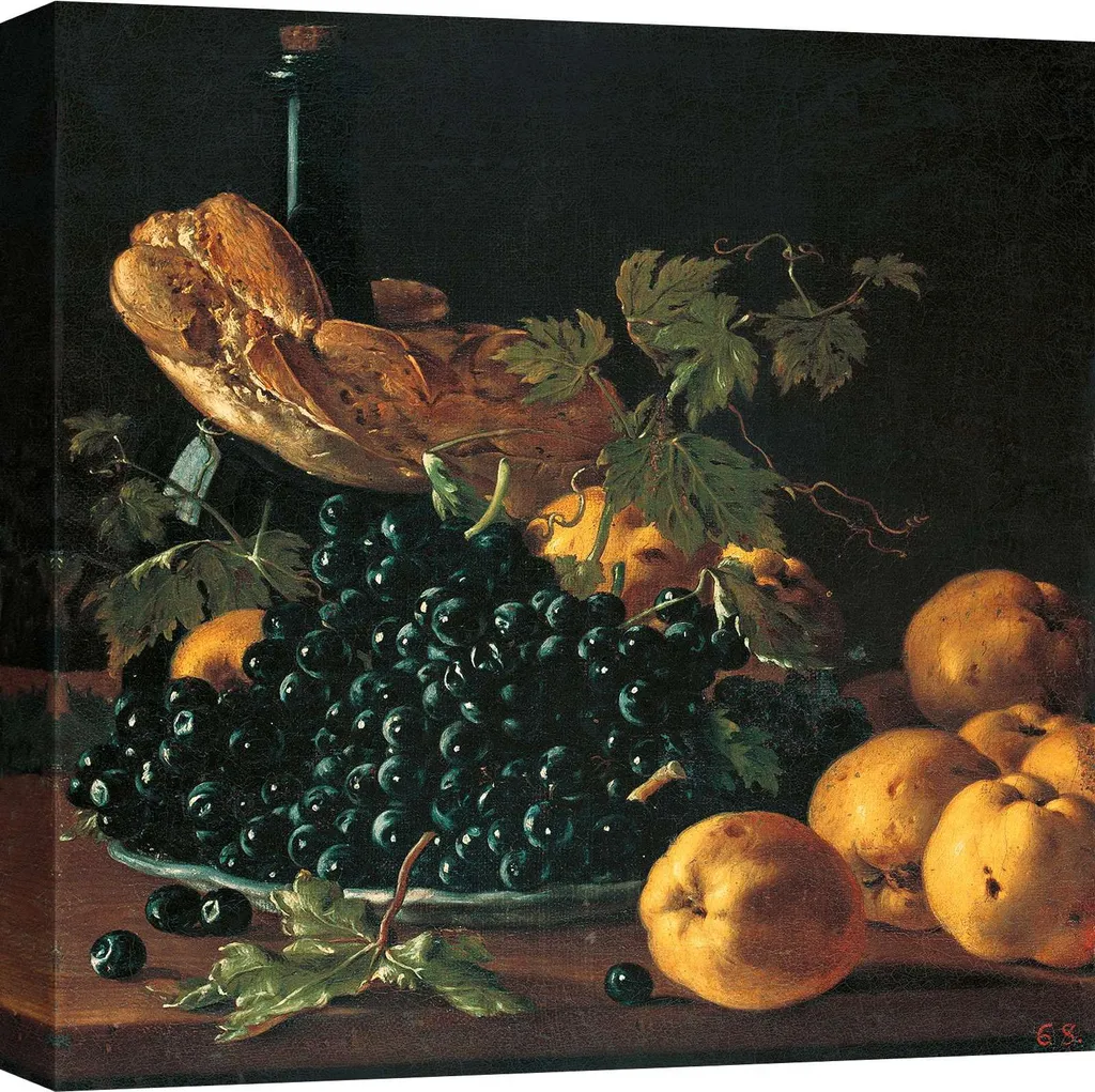 Tableau salon Luis Egidio Meléndez Nature morte élégante 90x90 cm