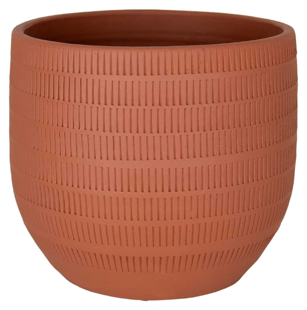Aura Blumentopf, Heimdekoration, mit einzigartiger Textur, 16 cm Durchmesser, Terracotta