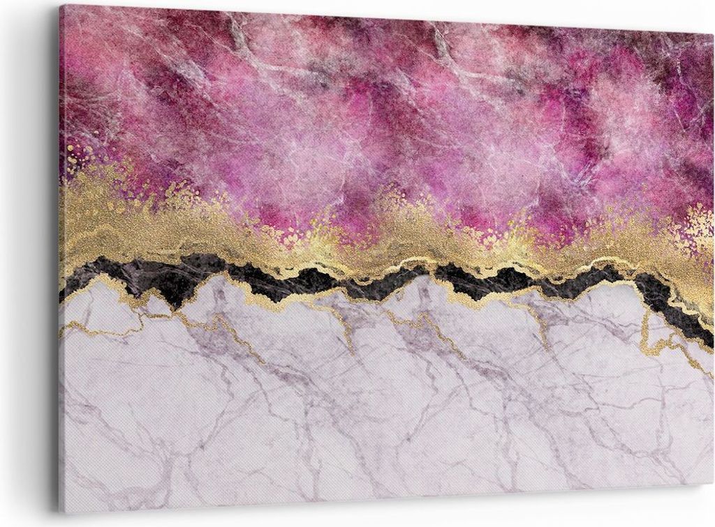 Bild auf Leinwand - Leinwandbild - Einteilig - Rosa golden Hintergrund - 120x80cm - Wand Bild - Wanddeko - Wandbilder - Leinwanddruck - Bilder - Wa...