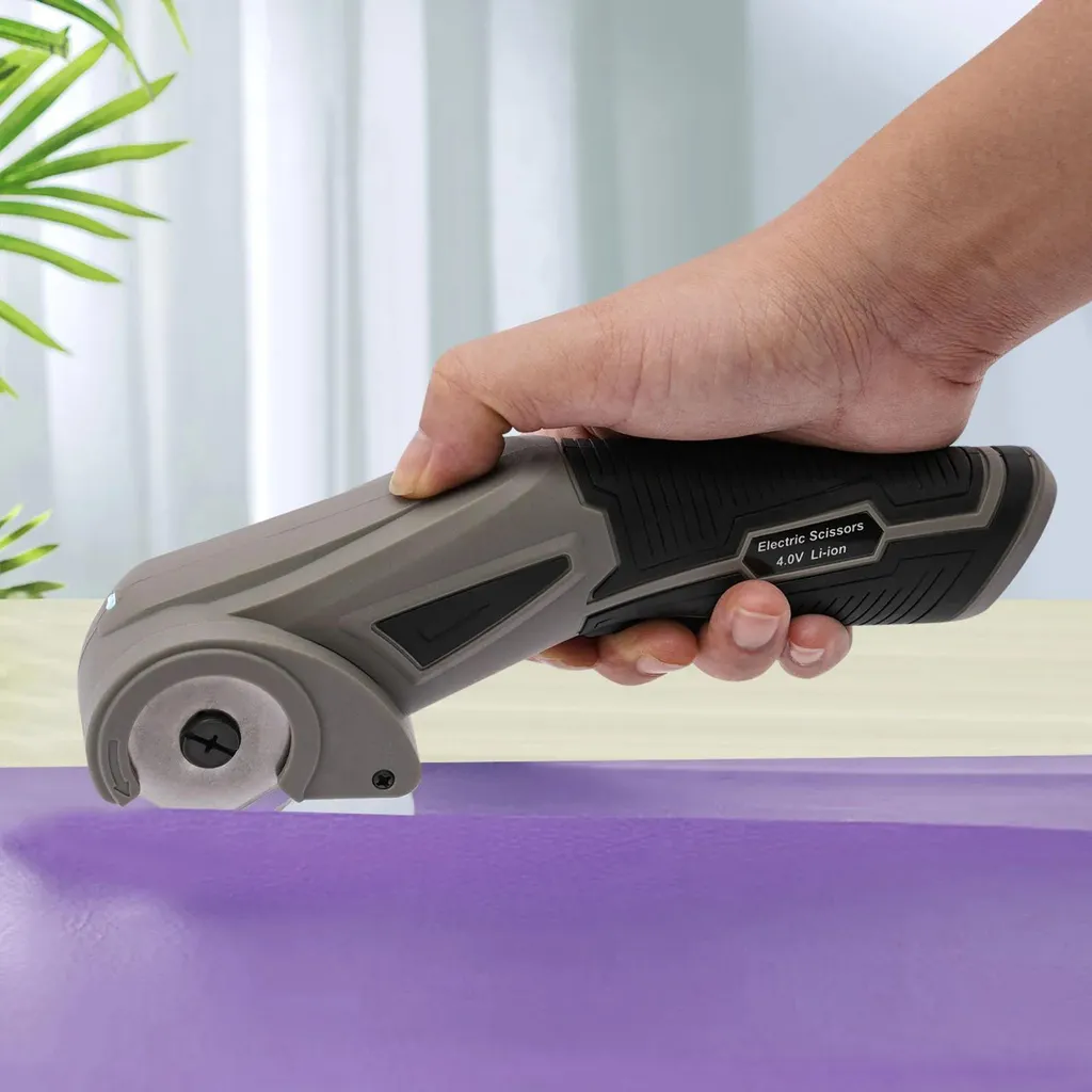 Ciseaux électriques USB Li-Ion compacts 250 tr/min pour bricolage Noir