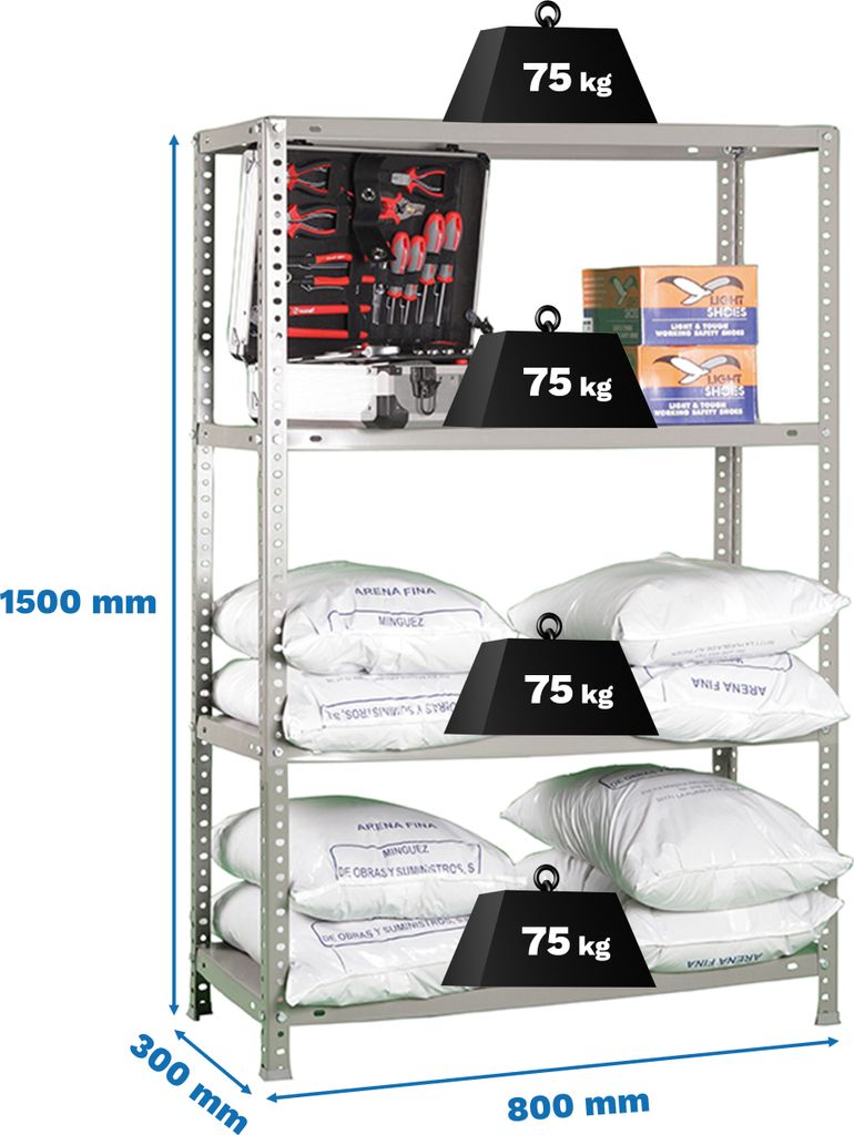 ADVANTAGE MINI 4/300 1500 CINZA Metallregal